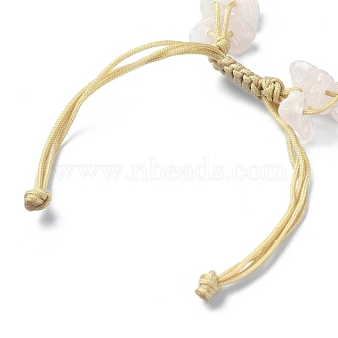 bracelet de perles tressées avec des éclats de pierres précieuses mélangées naturelles et synthétiques(BJEW-TA00415)-4