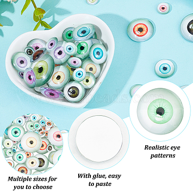 200Pcs 8 Styles Glass Craft Eyes Cabochons(DIY-GO0001-86)-5