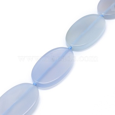 50mm SkyBlue Oval Natural Agate Beads