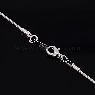 Ожерелья из змеиной цепи из латуни с серебряным покрытием(X-NJEW-D181-S)-3