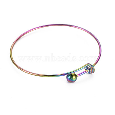 Adjustable Ion Plating(IP) 304 Stainless Steel Expandable Bangle Making(STAS-S119-011)-4