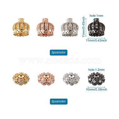 Hollow Brass Micro Pave Clear Cubic Zirconia Beads(ZIRC-TA0001-16)-6