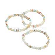 Natural Amazonite Beaded Stretch Bracelets, Round, Beads: 4~5mm, Inner Diameter: 2-1/4 inch(5.65cm)(BJEW-D446-A-31)