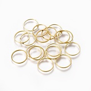 Brass Linking Rings, Golden, 14x0.7~1mm(EC18714MM-G)