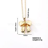 Fashionable and Elegant Butterfly Brass Pendant Necklaces, with Cable Chain for Women Girl, Golden, 15.75 inch(40cm)+5cm(QH8732-6)