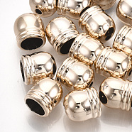 UV Plating ABS Plastic Cord Ends, End Caps, Rose Gold, 9x8mm, Hole: 1.8mm, Inner Diameter: 5.5mm(CCB-S162-19B-03)