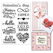 PVC Plastic Stamps, for DIY Scrapbooking, Photo Album Decorative, Cards Making, Stamp Sheets, Film Frame, Valentine's day Themed Pattern, 16x11x0.3cm(DIY-WH0167-57-0068)