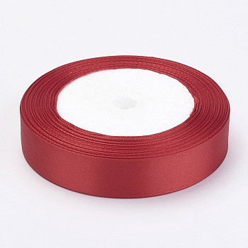 Valentine's Day Gifts Boxes Packages Single Face Satin Ribbon, Polyester Ribbon, Red, about 3/4 inch(20mm) wide, 25yards/roll(22.86m/roll), 250yards/group, 10rolls/group