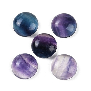 Natural Colorful Fluorite Cabochons, Half Round/Dome, 15x5.5mm