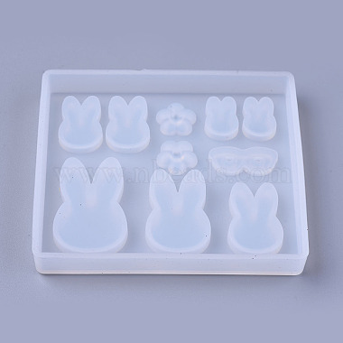 Moules en silicone à thème lapin(X-DIY-L014-13)-3