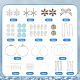 Sunnyclue Kit de fabrication de boucles d'oreilles en forme de flocon de neige de Noël(DIY-SC0022-79)-2