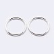925 Sterling Silver Round Rings(STER-F036-03S-0.8x5)-2