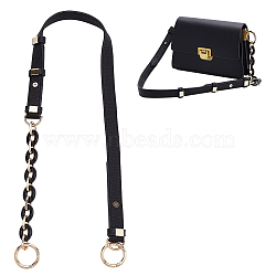 PU Leather & Acrylic Bag Straps, with Alloy Spring Gate Ring, Light Gold, 81x2cm(FIND-WH0418-04LG)