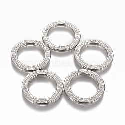 304 Stainless Steel Linking Rings, Ring, Stainless Steel Color, 22.5x1.5mm, Inner Diameter: 15.5mm(STAS-L233-013B-P)