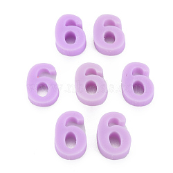 Handmade Polymer Clay Cabochons, Num.6, Lilac, 9~11x4.5~7.5x1~3mm, about 9000pcs/1000g(CLAY-N006-113-06)