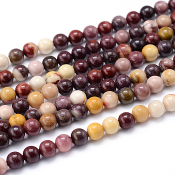 Round Natural Mookaite Beads Strands, 4mm, Hole: 1mm, about 93pcs/strand, 15.7 inch