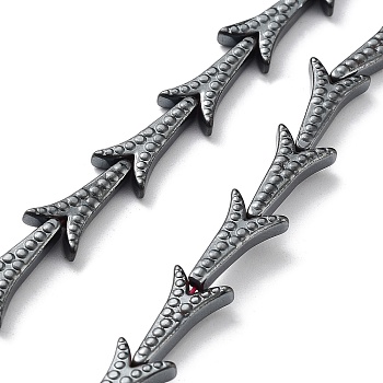 Synthetic Non-Magnetic Hematite Beads Strands, Arrow Head, 15x8x3mm, Hole: 1mm, about 32pcs/strand, 15.91 inch(40.4cm)