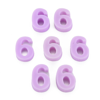 Handmade Polymer Clay Cabochons, Num.6, Lilac, 9~11x4.5~7.5x1~3mm, about 9000pcs/1000g