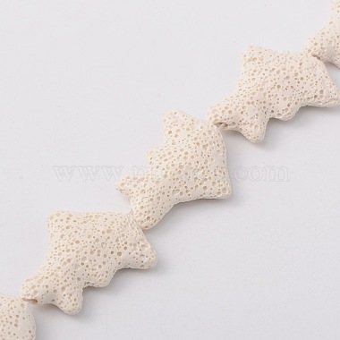 35mm White Dolphin Lava Beads