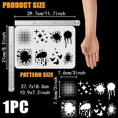 Plastic Drawing Painting Stencils Templates(DIY-WH0396-685)-2