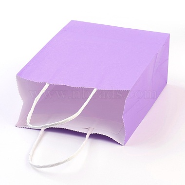 Pure Color Kraft Paper Bags(AJEW-G020-D-09)-4