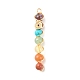 Chakra Natural & Synthetic Gemstone Copper Wire Wrapped Big Pendants(PALLOY-JF01622)-3