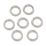 Alloy Soldered Closed Jump Rings, Round, Cadmium Free & Lead Free, Platinum, 8x1.5mm, 15 Gauge, Inner Diameter: 5.5mm(X-PALLOY-H039-P)