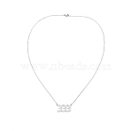 Number Necklace, 304 Stainless Steel 333 Pendants Necklace, Lucky Numerology Jewelry for Women, Stainless Steel Color, 18.42inch(46.8cm), Pendant: 13.5x25.5x1.5mm(NJEW-TAC0006-01P-03)