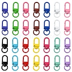 15 Colors Zinc Alloy Baking Paint Swivel Snap Hooks Clasps, Mixed Color, 33.5x13.5x5.5mm, Hole: 9mm, 1pc/color, 15pcs(FIND-YW0005-53)