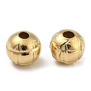 Rack Plating Eco-friendly Brass Beads, Cadmium Free & Lead Free, Round, Real 24K Gold Plated, 6mm, Hole: 1.8mm(KK-M257-19B-G)
