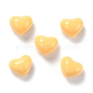 Opaque Resin Cabochons, Heart, Navajo White, 16.5x18.5x12.5mm(CRES-P019-03D)