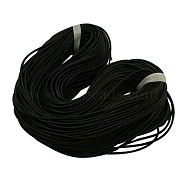 Solid Synthetic Rubber Beading Cord, Black, Round, No Hole, Black, 8mm, about 24.05 yards(22m)/2000g(RCOR-G005-01-8mm)