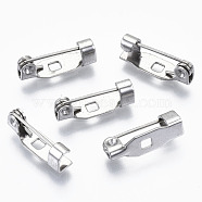 304 Stainless Steel Pin Brooch Back Bar Findings, Stainless Steel Color, 14x4x4.5mm, Hole: 1.5x1.5mm, Pin: 0.6mm(STAS-S079-199)