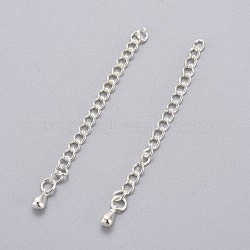 304 Stainless Steel Chain Extender, Soldered Chains, Silver, 55~63x3mm(STAS-H558-22S)