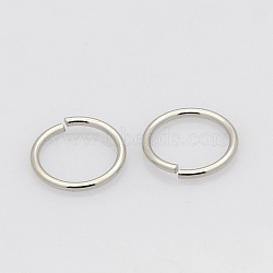 304 Stainless Steel Open Jump Rings Jump Rings, Stainless Steel Color, 6x0.9mm, Inner Diameter: 4.2mm(STAS-N015-04-6x0.9mm)