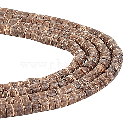 4 Strands Natural Coconut Column Bead Strands, Camel, 5.5x3~5.5mm, Hole: 1mm, about 148pcs/strand, 22.4 inch(COCB-CA0001-01)