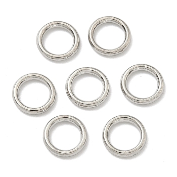 Alloy Soldered Closed Jump Rings, Round, Cadmium Free & Lead Free, Platinum, 8x1.5mm, 15 Gauge, Inner Diameter: 5.5mm