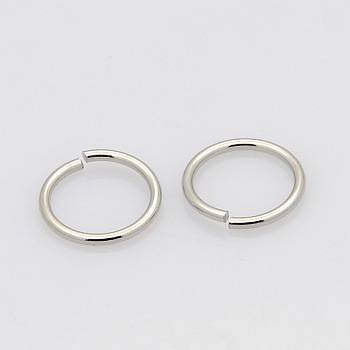 304 Stainless Steel Open Jump Rings Jump Rings, Stainless Steel Color, 6x0.9mm, Inner Diameter: 4.2mm