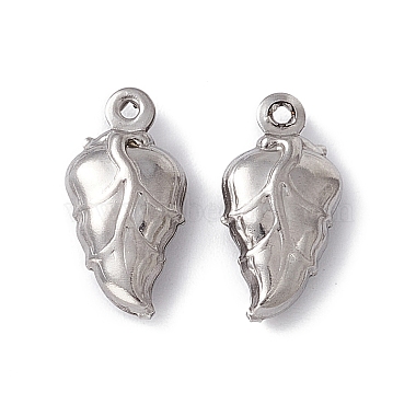 Stainless Steel Color Leaf 304 Stainless Steel Pendants