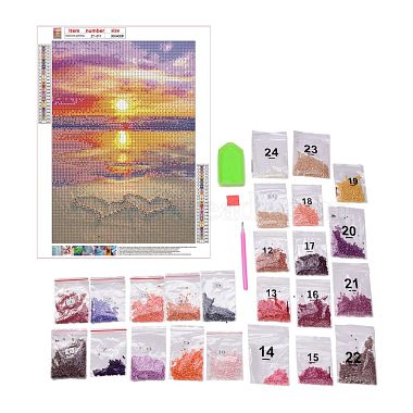 DIY 5D Beach Theme Pattern Canvas Diamond Painting Kits(DIY-C021-02)-3