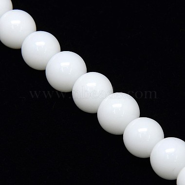 不透明なソリッドカラーのクリスタルガラスの丸いビーズ連売り(EGLA-F037-8mm-E01)-1