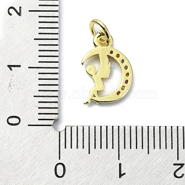 Brass Micro Pave Cubic Zirconia Pendants(KK-H475-15G-01)-3