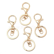 (Defective Closeout Sale: Scratched) Rack Plating Iron Alloy Lobster Claw Clasp Keychain, Rose Gold, 66mm(FIND-XCP0002-76RG)