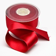 Grosgrain Ribbon for Wedding Festival Decoration, Crimson, 1-1/2 inch(38mm), about 100yards/roll(91.44m/roll)(SRIB-L014-38mm-260)