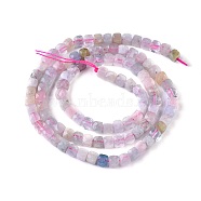 Natural Morganite Beads Strands, Faceted, Cube, 3.5~4x3.5~4x3.5~4mm, Hole: 0.9mm, about 104~105pcs/strand, 15.3 inch~15.5 inch(39~39.5cm)(G-F619-43)