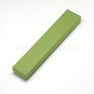 Cardboard Jewelry Set Box, for Bracelets, Necklace, Rectangle, Olive Drab, 21x4x2cm(X-CBOX-R036-14B)