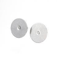 304 Stainless Steel Stud Earring Findings, Stainless Steel Color, 12x14mm, Pin: 0.8mm(STAS-D448-088P-14mm)