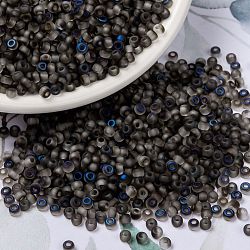 MIYUKI Round Rocailles Beads, Japanese Seed Beads, (RR4556) Azuro Matte, 8/0, 3mm, Hole: 1mm, about 19000~20500pcs/pound(SEED-G008-RR4556)