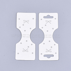 Cardboard Display Cards, Used For Necklace, Bracelet, Ivory, 9x3.5cm(CDIS-T003-28)