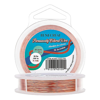 Round Craft Copper Wire, Other Color, 0.4mm, 26 Gauge